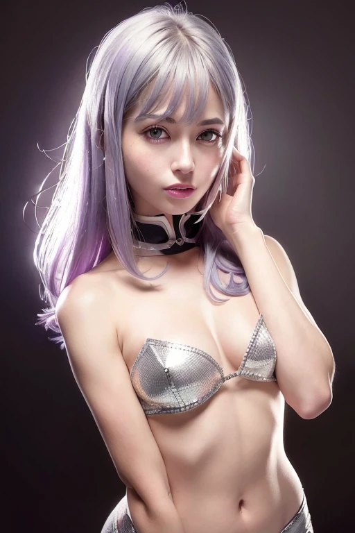 One girl,Beautiful vintage colors, Instagram (photoRealistic, High resolution:1.4), ((Puffy eyes)), View your viewers, , whole body (8k, RAW Photos, highest quality, masterpiece:1.2), (Realistic, photo-Realistic:1.37),(Sharp focus:1.2), Professional Lighting, Photon Mapping, Radio City, Physically Based Rendering, (Pale skin:1.2),(Small breasts:1.2), View your viewers, (Middle Hair:1.5), Portraiture, Purple eyes, (Silver Hair:1.1),bangs, (Simple Background:1.4), alone, Upper Body, Realistic,(masterpiece:1.4),(highest quality:1.4),(Shiny skin),Robber Girl,compensate,smile(skinny,Mouth closed,shy :1.3) ,(Are standing,Black stewardess uniform,Necromancer:1.1),Medium Bust,Sexy pose , Squat