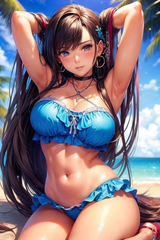 Mujer latina, hermosa, ultrarealistic, hd, en bikini.
