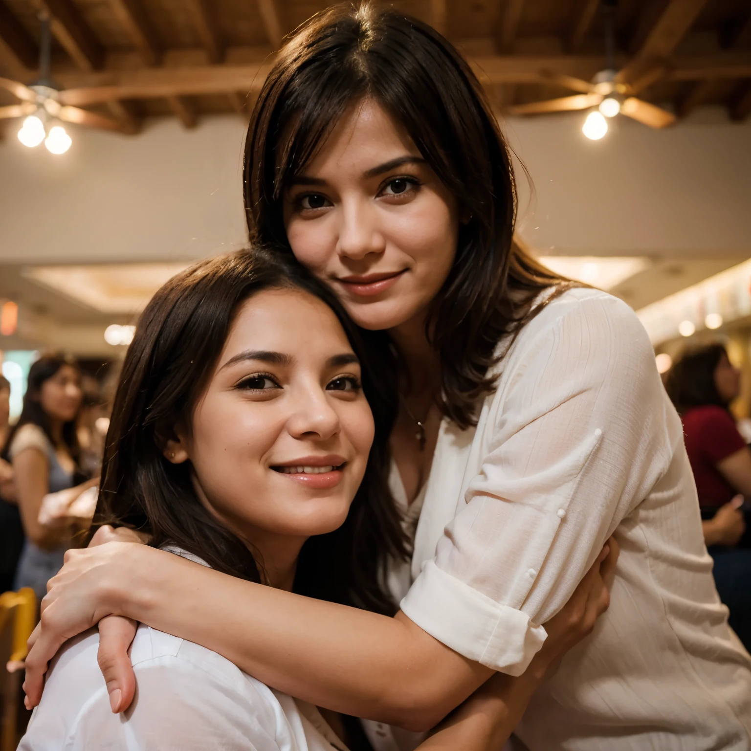 Make a mother show affection for her daughter