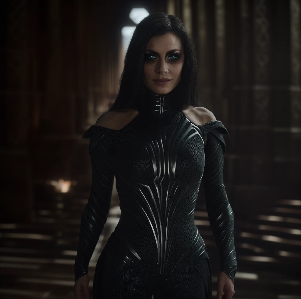Best_QualityPos, RAW photo, intricate details, best quality, 8k uhd, soft lighting, 1girl, solo, black hair, long hair, armor, bare shoulders, Blue eyes, in Persia 