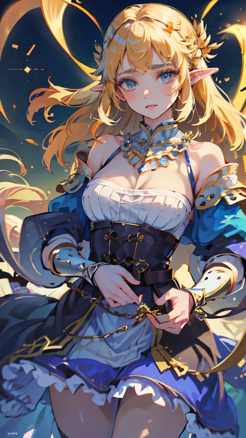 (masterpiece:1.2), best quality, high resolution, unity 8k wallpaper, (illustration:0.8), (beautiful detailed face:1.2, beautiful detailed eyes:1.2), perfect lighting, extremely detailed CG, (perfect hands, perfect anatomy), 

Cute, beautiful, charming lady, shiny hair, lustrous skin, beautiful light big eyes, 
milf, married woman, soft With a gentle appearance and a gentle mother-like atmosphere,
Feminine style, beautiful kubire, beautiful, naughty face,

zelda_a, long hair, blond hair, pointy ears, blue eyes, circlet, pink dress, short sleeves, jewelry, bracer, bead necklace, 