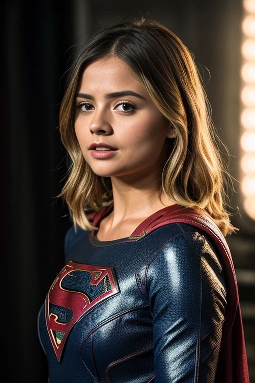 Foto RAW, jenna coleman como Supergirl, Amarada by Alien with wet tentacolli and thick white semi transparent liquid,on the liquid face coming out of your mouth,(pele altamente detalhada: 1.2), 8k UHD, DSLR, soft-lighting, alta qualidade, grain of film, Fujifilm XT3