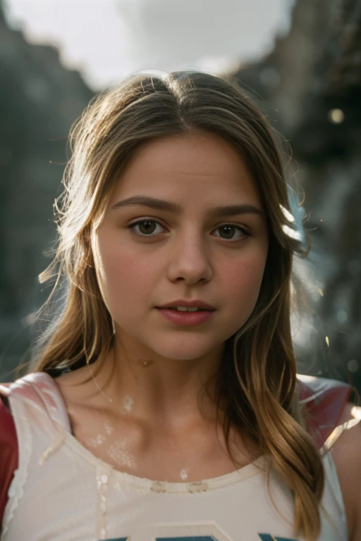 Foto RAW, jenna coleman como Supergirl,half body camera shot, Amarada by Alien with wet tentacolli and thick white semi transparent liquid,on the liquid face coming out of your mouth,(pele altamente detalhada: 1.2), 8k UHD, DSLR, soft-lighting, alta qualidade, grain of film, Fujifilm XT3