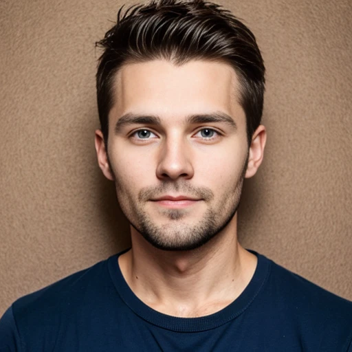 a czech man, 30 years old. focus on the face, Image with color.