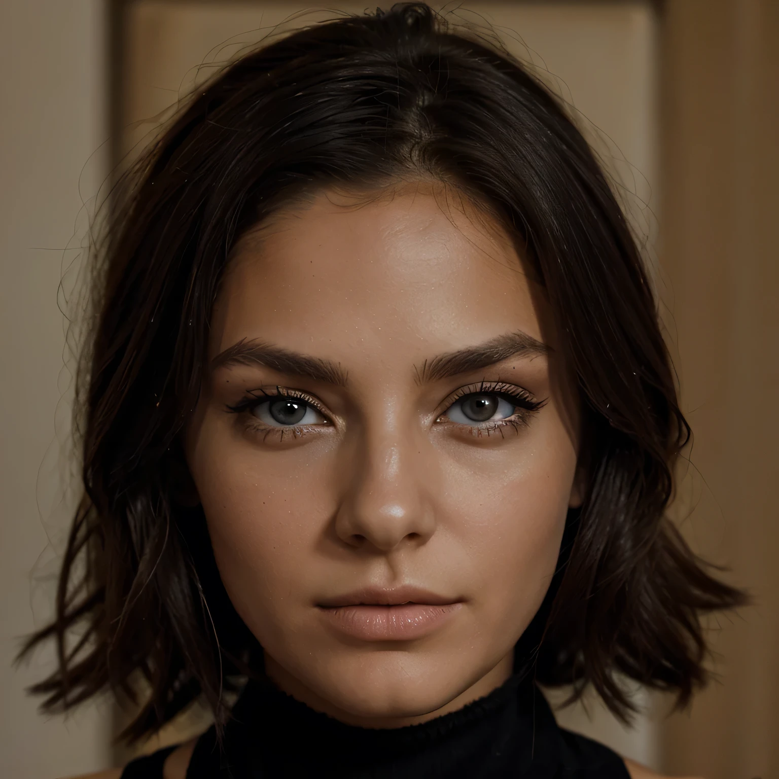 Cheveux bruns-noirs, yeux noirs, peau claire, visage d'oeuf d'oie, traits du visage atmosphériques, Grand, confiant et puissant, tonique et dodu, high school girls, uniforme scolaire, curly hair, Chignon, with hairpin, Rose rouge, papillon bleu, lapin blanc, panneau d'affichage, Official quality, mysterious, light and shadow, Proportions correctes, aesthetic, Atmosphère,