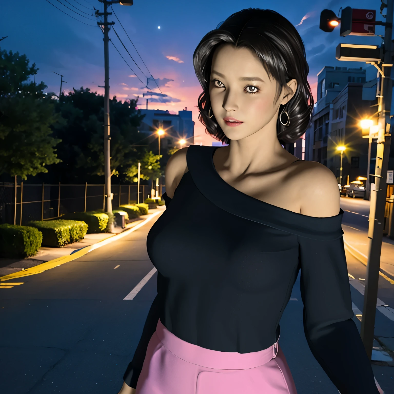 1 girl,alone,(whole body),(8k, highest quality, masterpiece:1.2), (Realistic, photo-Realistic:1.37), Very detailed,highest quality, Ultra-high resolution, Professional Lighting, Photon Mapping, Radio City, Physically Based Rendering, Cinema Lighting,  Midnight Road,Written boundary depth, 25-year-old female、

    Mini bodycon dress: Women in the 1980ini bodycon dressを着ることがポピュラーでした。These dresses are、Fits perfectly to the curves of your body、Designs that exposed the shoulders and back were common。

    Shoulder pads: For bodycon fashion、There was a distinctive design element called the power shoulder.。In this style、Shoulder padsを付けたジャケットやドレスが使用され、This creates a more pronounced shoulder width.。

    Color Blocking: Colorful fashion was popular in the 1980s.。Bodycon fashion、複数の色を組み合わせたColor Blockingが人気で、It was characterised by its vivid colours.。

    Bodysuits: For bodycon fashion、Bodysuitsと呼ばれる体に密着するタイプのトップスもよく見られました。これらのBodysuitsは、It can be worn with skirts or pants.、Simple and sexy style。

    leotard: leotardは、Not just for dance or exercise wear、It was also popular as a fashion item.。カラフルなleotardがボディコンファッションの一部として取り入れられ、Sporty and sophisticated style。
