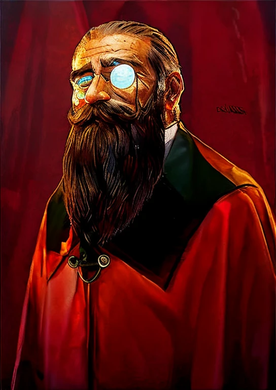monocle elder beard Wizard