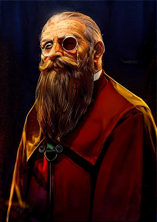 monocle elder beard Wizard