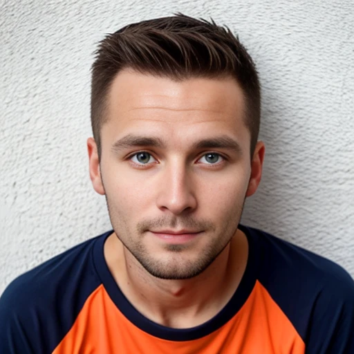 a czech man, 30 years old. focus on the face, Image with color.