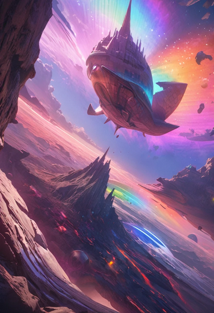 (best quality,4k,8k,highres,masterpiece:1.2),ultra-detailed,(realistic,photorealistic,photo-realistic:1.37), (castle in mars), rainbow color, intricate,fantasy,epic,sci-fi,alien environment,[extraterrestrial architecture,alien landscape],[shimmering holographic displays],[futuristic technology],[floating structures],majestic,otherworldly,[distant mountains],[exploration team],[glimmering stars],vivid colors,ethereal atmosphere,moonscape,surreal lighting,cosmic ambiance,[uneven terrain],[floating orbs],[extravagant sculptures],mysterious aura,spectacular vista,limitless imagination, by and.ad, 