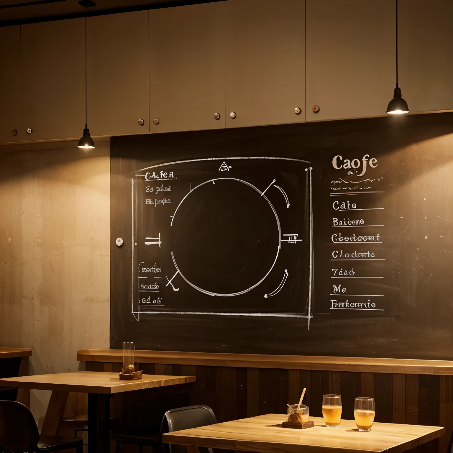 Prepare a drawing using food item  for café/ Restaurant wall display incorporating the gestalt principles.  