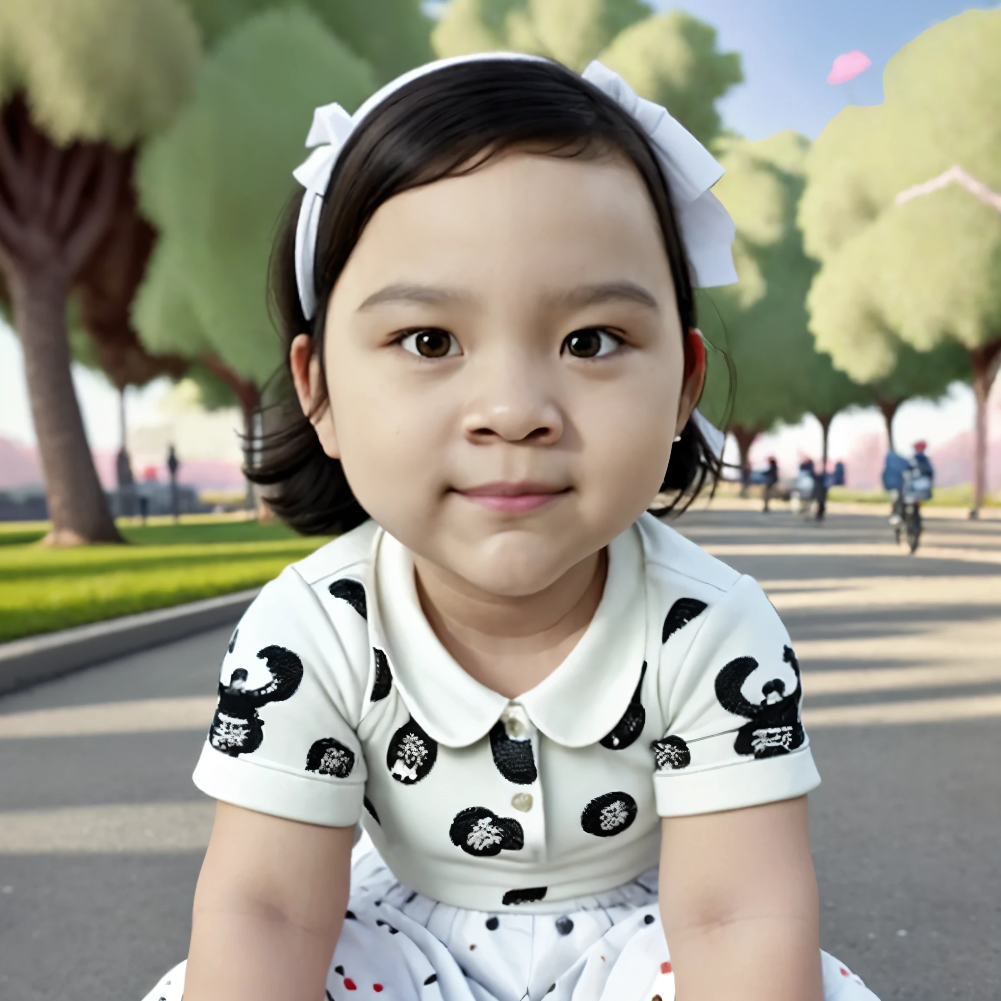 Super detail, ultra hight resolution, clothing details, skin color details, realistic face details, road details, scene details.