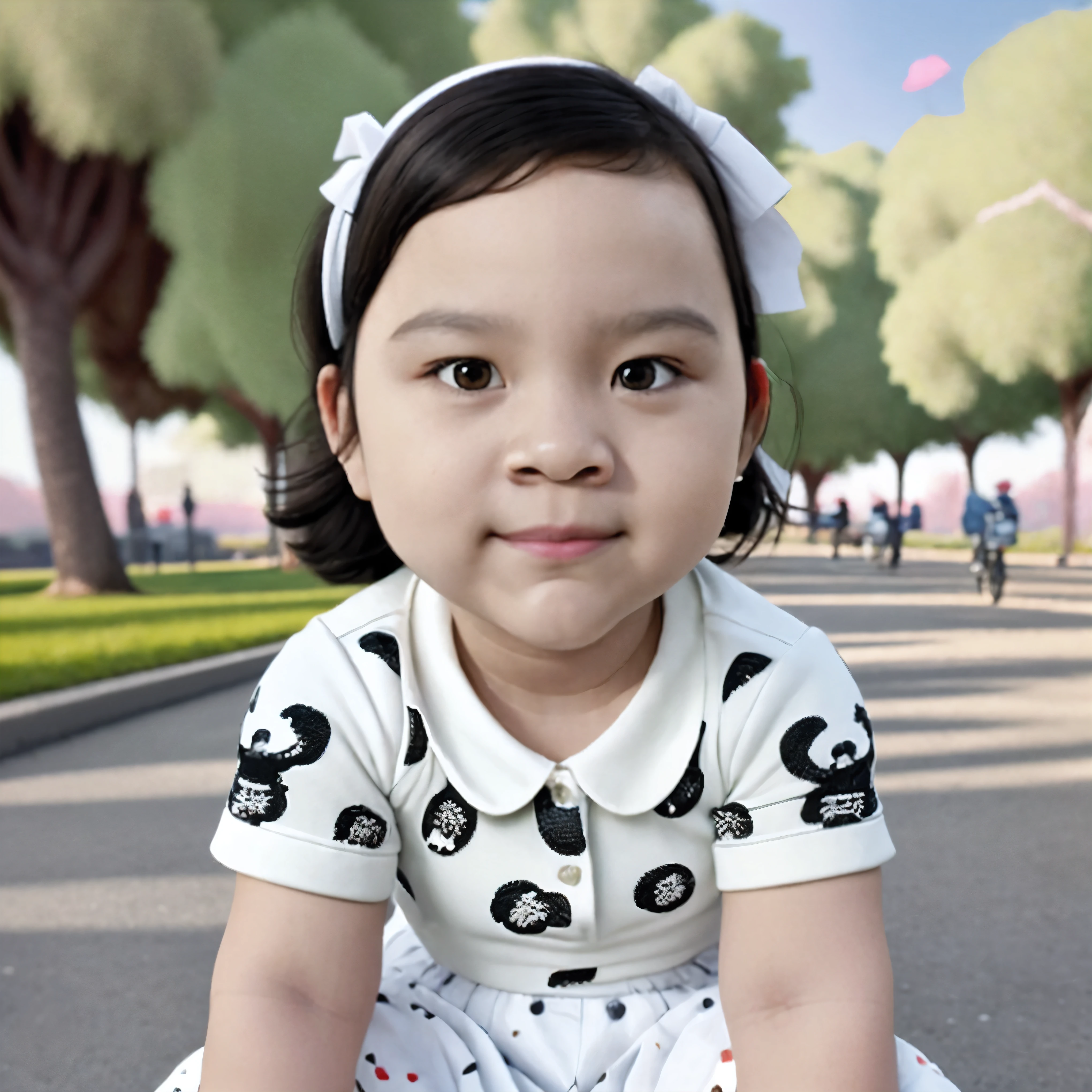 Super detail, ultra hight resolution, clothing details, skin color details, realistic face details, road details, scene details.