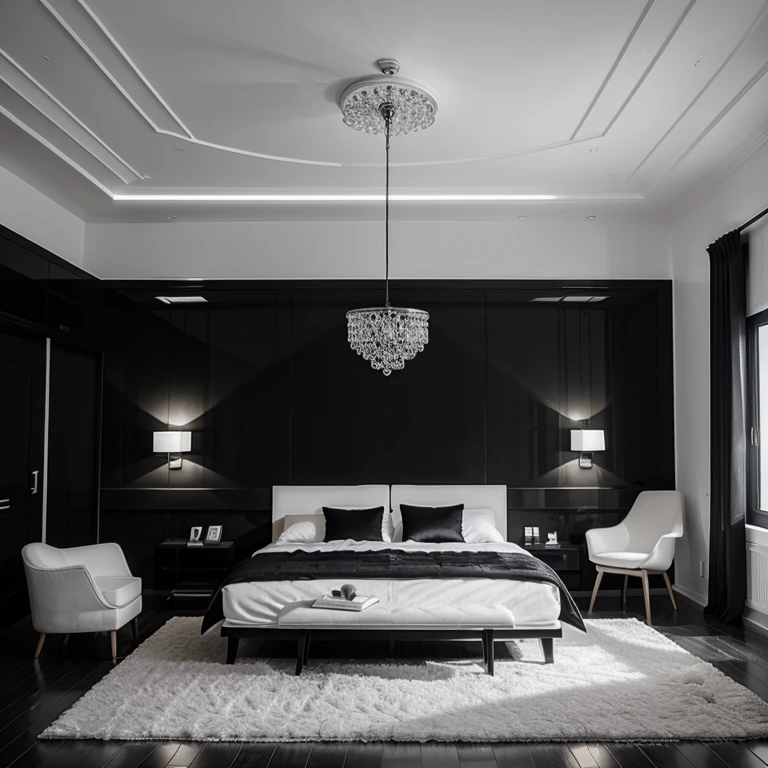 design interior with black and white colour