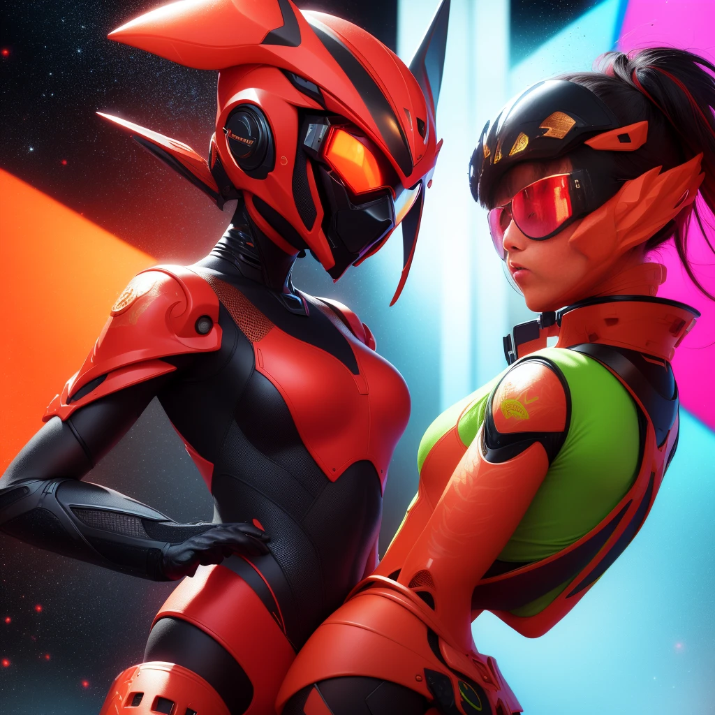 Highest image quality,Outstanding details,Ultra-high resolution,(Honesty:1.4),Best example,Attention to detail,1girl has strong cohesion,He has a delicate and beautiful face,Wearing light blue mecha,Wearing a mecha helmet,Hold the directional controller,Riding a motorcycle,The background is a high-tech light scene of an abandoned city of the future,Black gold antlers, Red-black cloak,red overalls,Steam Spy,Rouge complexion,Sauna Butt Mist Jelly Flat Chest,Gold Fishnet Kneepad Space Jump,top view,Put on your boxing gloves,very happy,He Xiaotong