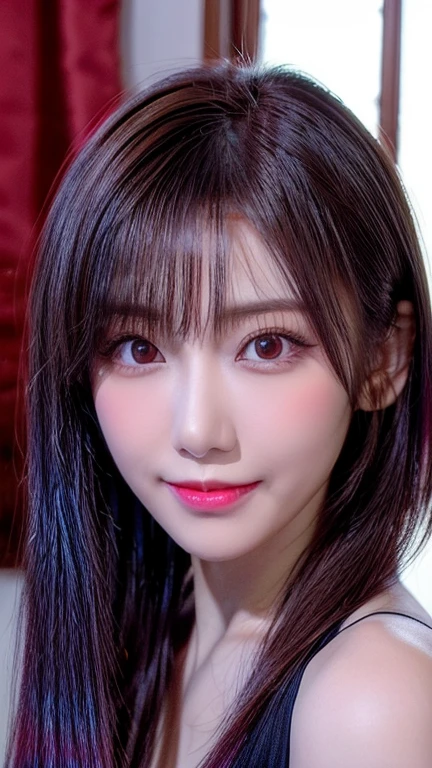 super highest quality, Face Focus, Soft Light, Ultra-high resolution, (Realistic:1.4), RAW Photos,
One Japanese woman, alone, cute, (pupil, There'There'There'There'The light in my eyes), (Beautiful face in every detail:1.3) ((High resolution detail of human skin texture:1.3) Beautiful glowing white skin (Beautiful three-dimensional effect)
indoor,Black and red two-tone underwear (Beautiful straight bob hair all the way to the ends:1.3) Elegant and clean Intelligent and stylish
(Portraiture) Focus on pupil in high definition Diffused light from a window Beautiful gradation A kind smile (Beautiful gradation:1.3) A kind smile