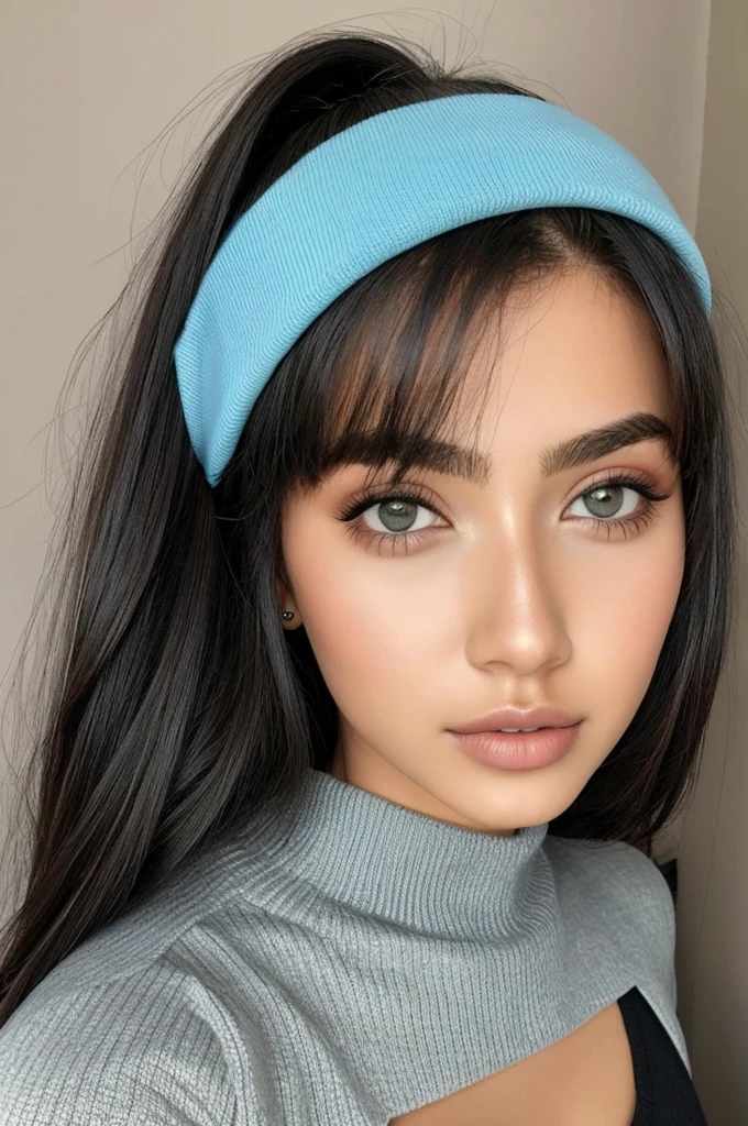 1 garota em, 19 anos, Sozinho, Cabelo longo, Seios colossais, olhando para o espectador, cabelos loiros, Ombros nus, olhos castanhos, jewelry, corpo todo, um colar, fora dos ombros, Sweaters, realista, Uma sexy