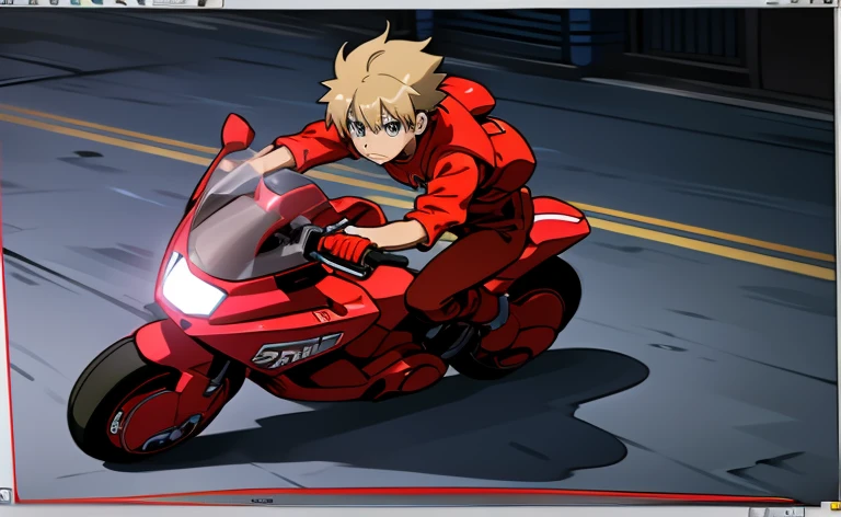Riding a bike and drawing anime