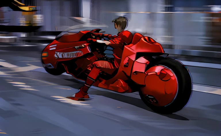 Riding a bike and drawing anime