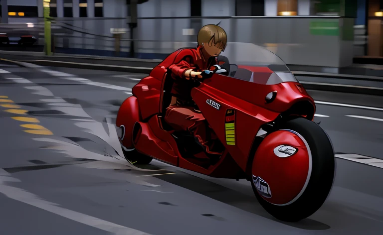 Riding a bike and drawing anime