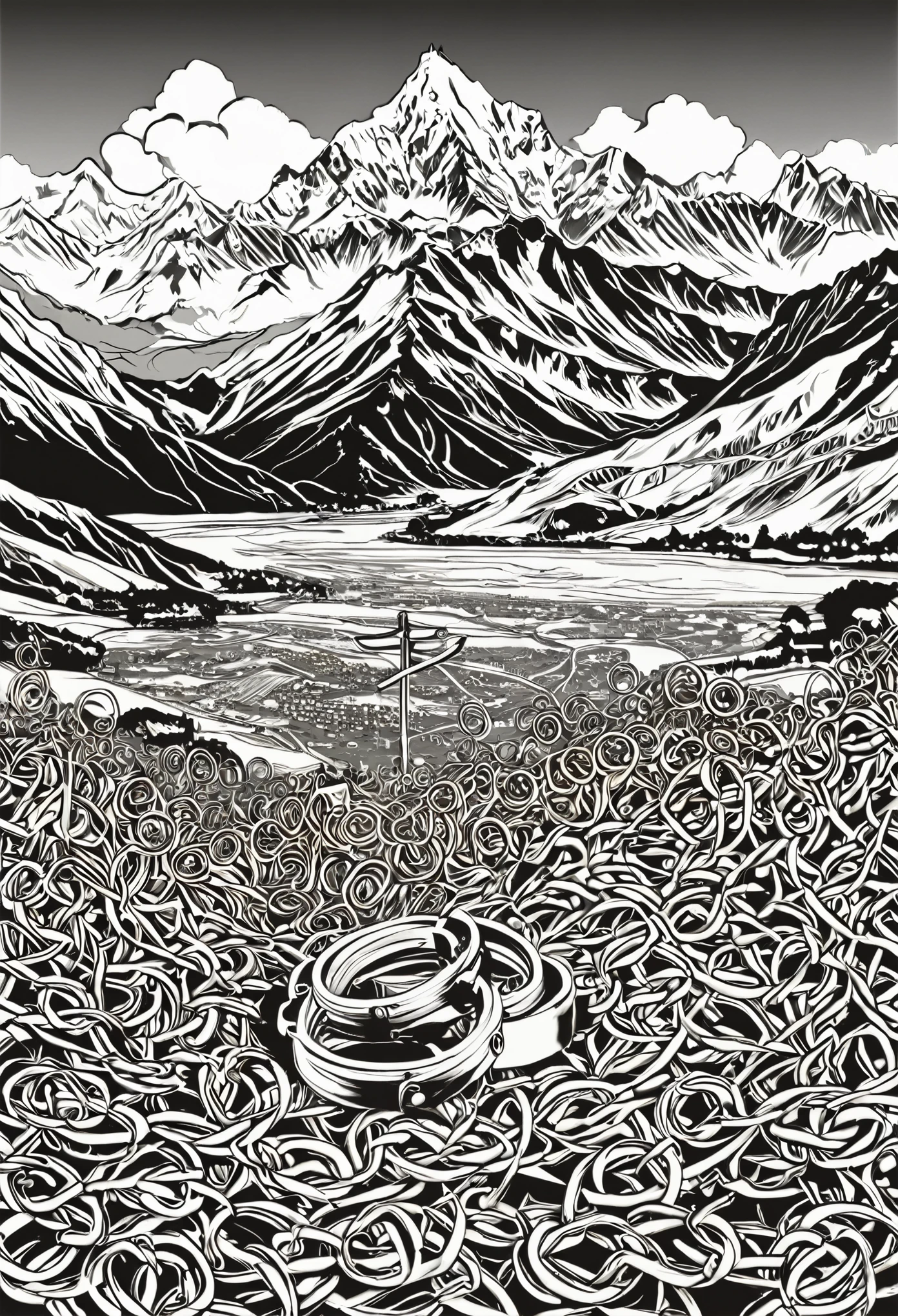 1. **Snow Mountain Integrity**:Snowy mountains can be used as the background of the entire poster,Symbolizes integrity and honesty。You can use the ice and snow texture to show the outline of the snowy mountain,And add some Tibetan architectural features or cultural symbols at some specific locations on the top of the mountain,Like the White Tower、Hada et al.,To highlight the customs of Ganzi。
2. **Darkness and light**:用Darkness and light的对比来突出贪污与廉洁的主题。The dark side can be used with corruption related elements,Such as handcuffs、prison、Corrosion of buildings, etc.,On the bright side, you can use elements related to integrity.,Like a lotus、Tibetan clothing、Jin Fan, etc.。
3. **Symbol of symbol**:Money、Abstraction of symbols such as handcuffs,Like turning gold coins into molten golden liquid,The handcuffs turned into tangled vines,To increase visual impact and artistic sense。
4. **Threats and resistance**:The poster shows the threat of power and the image of people's resistance,You can draw some images of dignitaries holding scepters.,And the scene where they were knocked down by the power of incorruptibility。
5. **Tibetan language and writing**:Writing "Integrity" in Tibetan、Positive words such as "contentment and self-discipline",Combined with some short Chinese or English slogans,Increase visual levels and cultural connotations。
6. **Landscape and Humanities**:Combined with the geographical characteristics of Ganzi,Draw the snowy mountains、grassland、Yaks and other natural landscapes,And the life scenes of Tibetan people,Like herding cattle、Prayer, etc.,This enriches the content of the poster。
7. **The impact of corruption**:Through the elements in the screen,Like a corroded building、Polluted environment, etc.,Highlight the harm to society,Causing people to reflect and be vigilant。