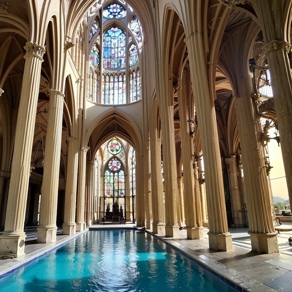(a large majestic castle),(medieval architecture),(beautifully landscaped gardens),(a clear blue sky),(golden sunlight streaming through the windows),(majestic mountain backdrop),(sparkling river flowing nearby),(elaborate stone carvings),(ornate stained glass windows),(richly decorated interiors),[vibrant colors],[dreamy atmosphere],[detailed textures],[impressive scale],[fine craftsmanship],[enchanted ambiance],[glimmering reflections],[soft shadows],[elegant symmetry],[serene tranquility],[timeless beauty],[fairytale charm],[magical essence],[romantic allure],[mystical aura],[whimsical elements],[ethereal light],[captivating presence],[awe-inspiring sight],[grandeur and opulence],[harmonious blend],[intricate details],[unforgettable experience],[splendid vision],[breathtaking view],[awe-inspiring architecture],[exquisite beauty],[timeless masterpiece]