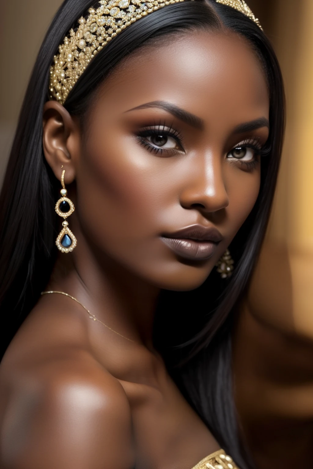 Dark skin is beautiful, Jawara Women --s2

((hermosa piel oscura)), ((bellas mujeres jawara)),

The dark-skinned Jawara Women are beautiful,
((la hermosura de las mujeres jawara con piel oscura)),

A front view selfie of a Jawara woman,
((una selfie frontal de una mujer jawara)),

with high cheekbones and full lips,
((con mejillas altas y labios llenos)),

her dark eyes captivating,
((su mirada oscura encantadora)),

a traditional hairstyle adorning her head