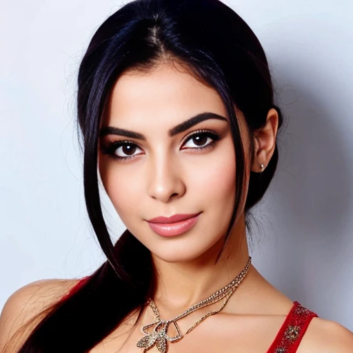 a perfect lebanese woman, focus on the character's face.