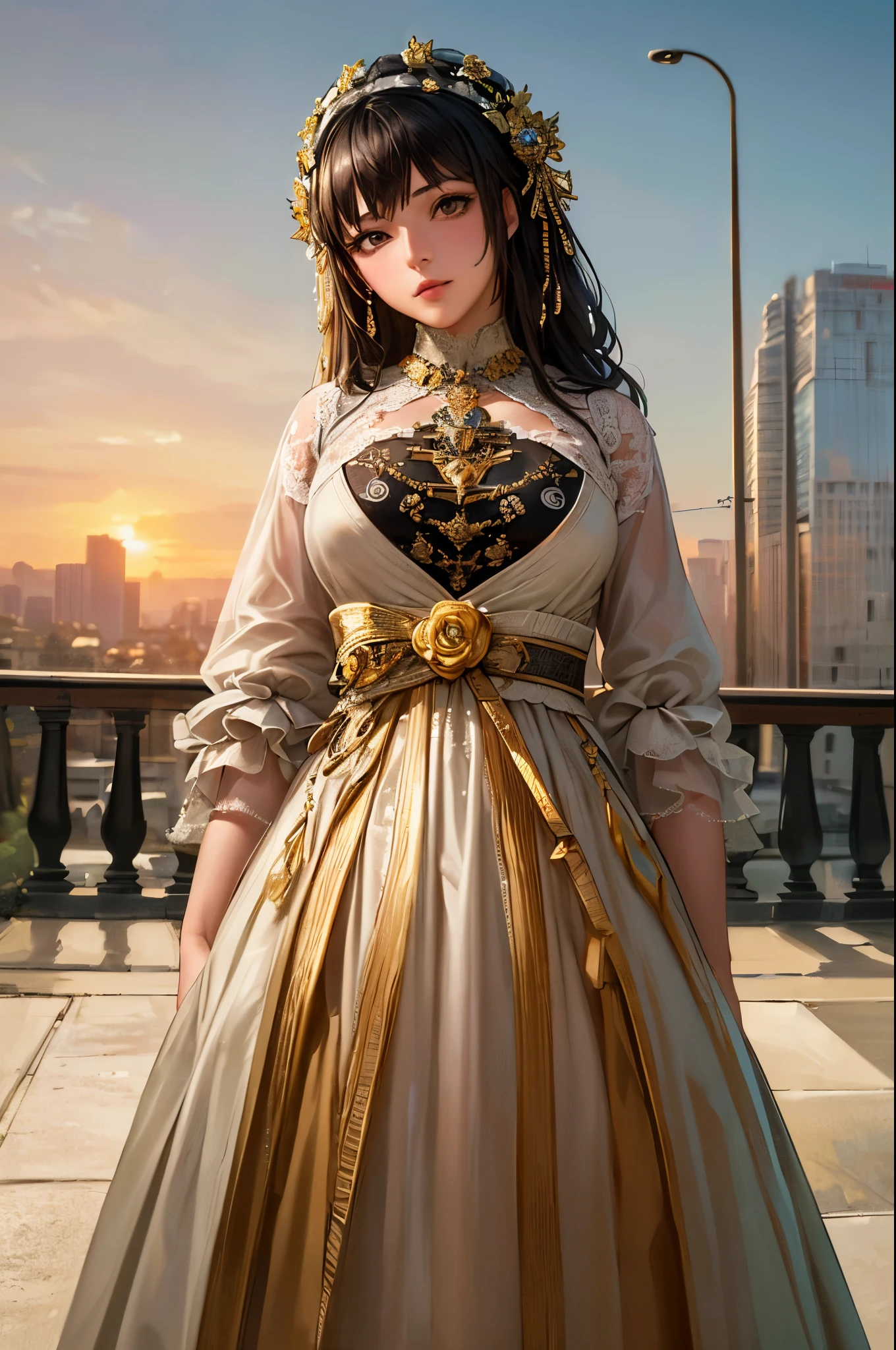 (masterpiece,highest quality,Very detailed:1.6),figure,, (alone,One girl,Beautiful fine details:1.2),, city,street,