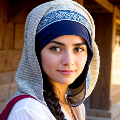 a perfect Judaean Jude woman, focus on the character's face.