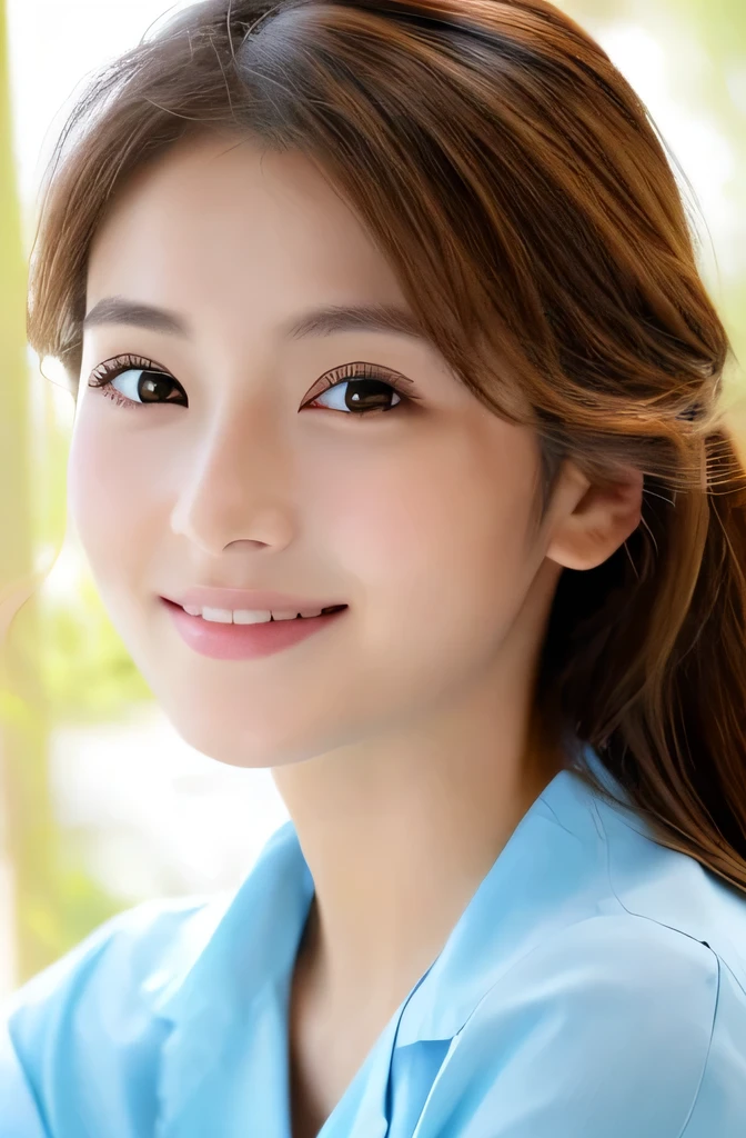 (((8k,Attention to detail,Attention to detail、highest quality,masterpiece,Attention to detail,))),RAW Photos & Realistic atmosphere,Beautiful dark eyes,Mouth Details,Glossy Lips,Thin eyebrows,beautiful Eyes、Soft white skin that shines in every detail、Her deep black eyes are very beautiful, Very beautiful face,Very beautiful face、Lively Faces,beautiful, Glowing Lips,beautiful Eyebrows,Infinite Reality, Realistic Young Gravure Idol,Very cute woman , Young Gravure Idol, Young Gravure Idol, とても美しくてかわいいbeautiful 21 year old beauty,Incredibly beautiful and elegant,beautiful 21 year old beauty,Natural soft light,A little brown hair,(Shiny Hair,,beautiful and kind eyes:1.5),A kind smile,Shapely breasts,Medium Long Hair,beautiful posture,No makeup,Watching the Future,whole body,