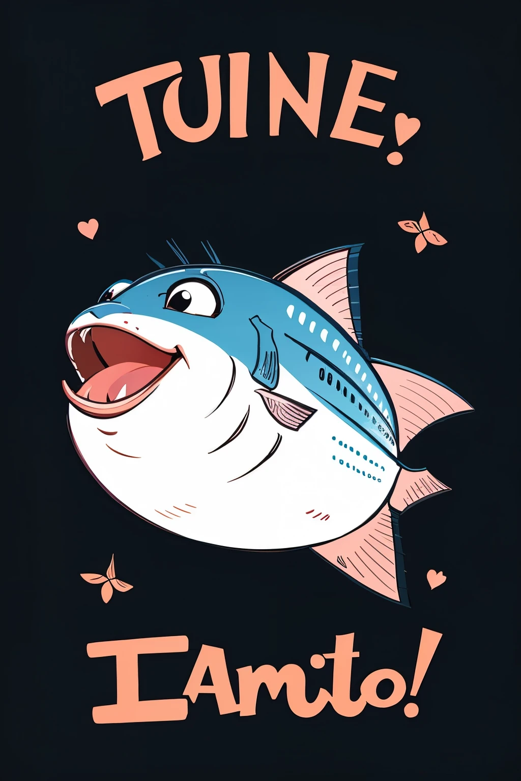 Free vector hand drawn tuna cartoon illustration