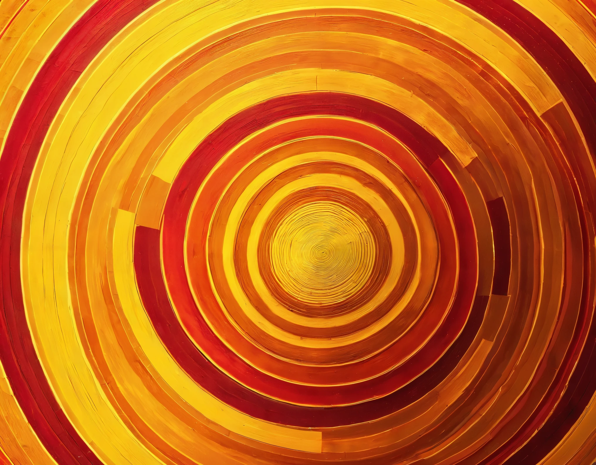 Golden section composition,Fiery concentric circles in shades of red and bright yellow. 32k, full ultra HD, high resolution,in golden sunlight