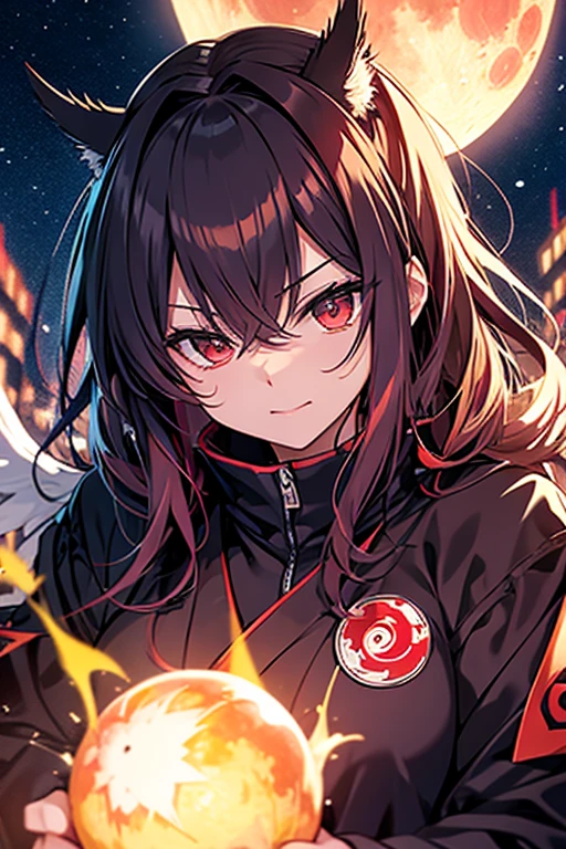 I want you to make a logo for Akatsuki Office.。The motif is the morning star、Lucifer、Red Moon