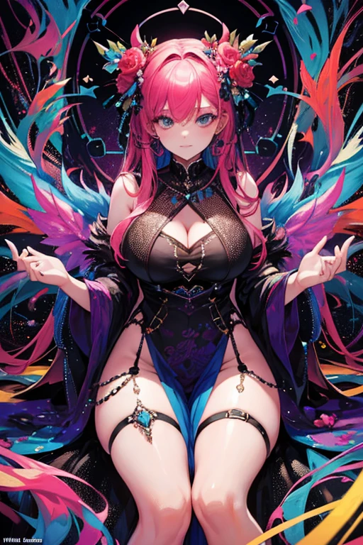 highest quality, The most beautiful woman in the world,Crazy Ideas, Crazy colors, Crazy Details, Crazy contrast, Disorganized, A strange and mysterious world, A very ordinary and unremarkable frame