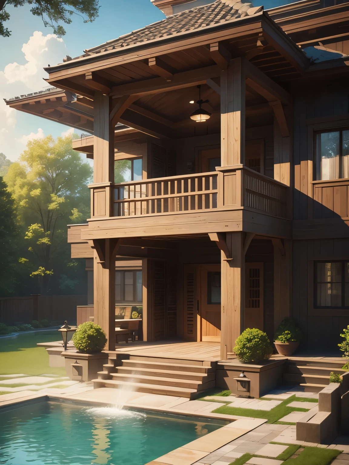 outside spa design, ultra detailed, high quality, 8k resolution