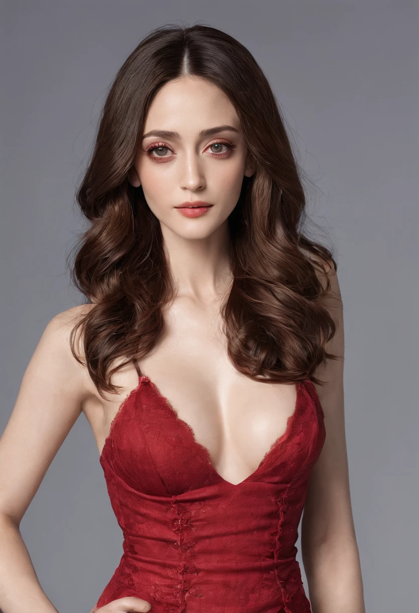 (redhair), (bob cut),(cleavage), Detailed skin texture, (blush:0.2), (Goosebumps:0.3), (Elegant dress), Subsurface scattering, Photorealistic, hyper realisitic, hyperdetails, analog style, hip cocked, demure, Detailed skin, Matte skin, Soft lighting, Subsurface scattering, Realistic, heavy shadow, masutepiece, Best Quality, A hyper-realistic, 8K, Golden ratio, Convoluted, high detailing, film photography, ((hips up high)), Seductive secretary, Office