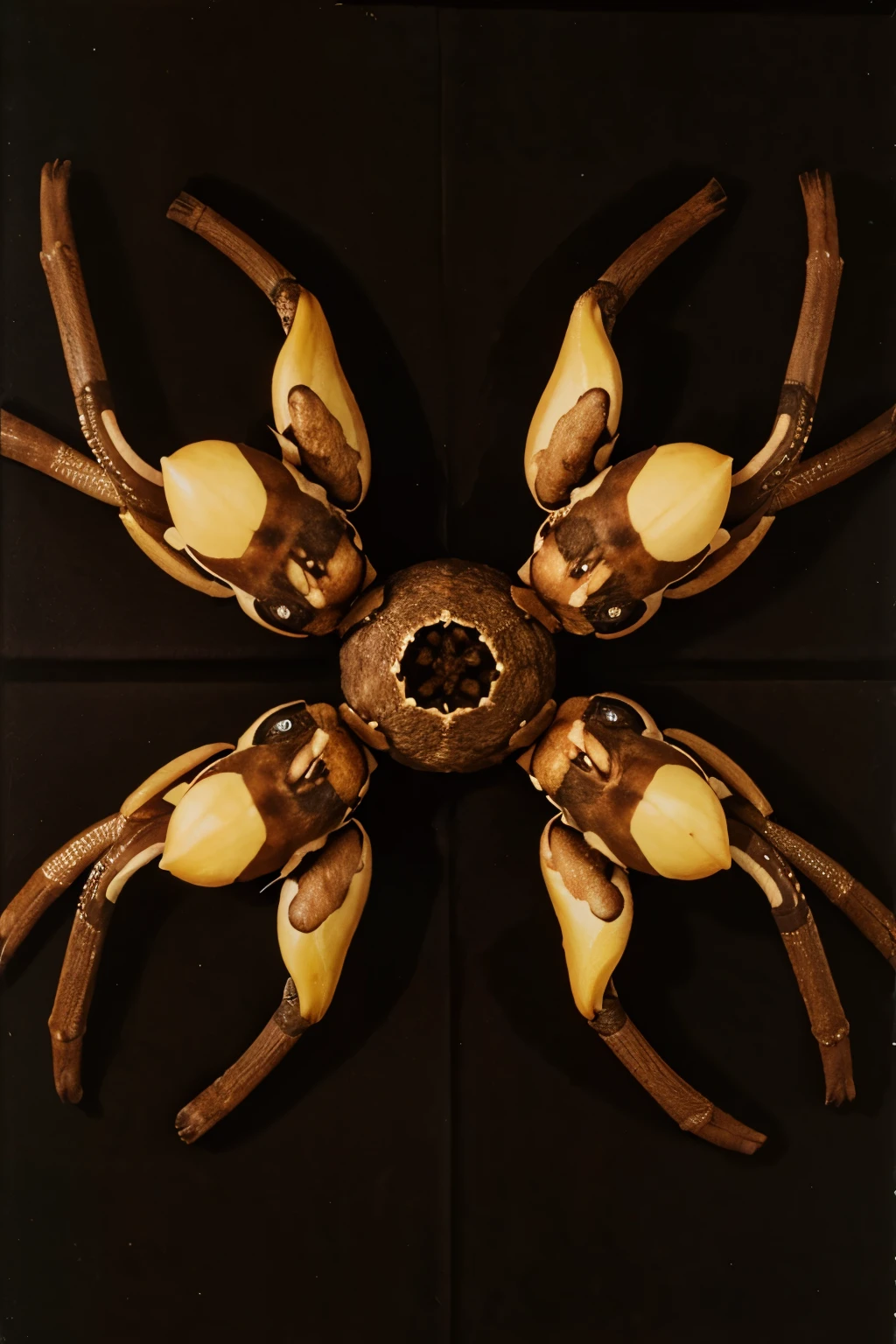 an animal with 3 heads and 8 arms