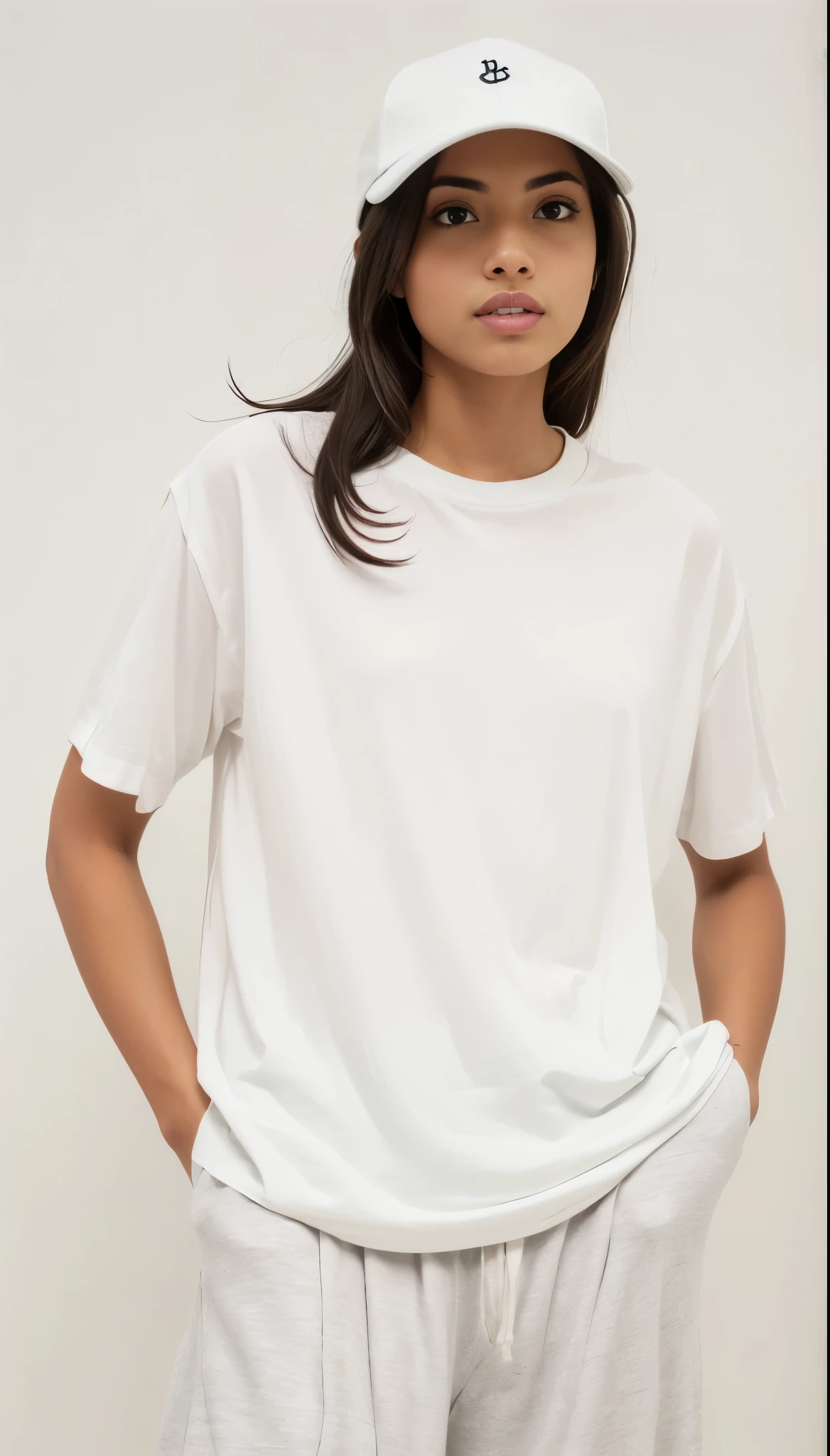 beautiful arafa caucasian woman in white shirt and white baseball cap posing for a photo, vestido com uma camiseta branca, dressed in a camiseta branca, camiseta branca, camiseta branca, camiseta branca, roupa branca casual, vestindo camisa branca, Roupas brancas, plain camiseta branca, vestindo uma camiseta, trendy Roupas Brancas, Roupas Brancas, Topo branco