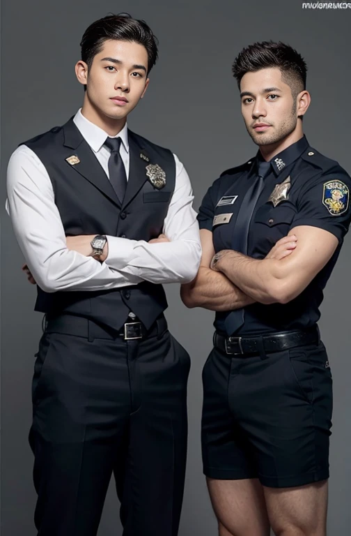 ung handsome guy,20-22 years old,police officers,Interpol,Police Department,Handsome,musculous,hairy bodies,police uniforms(Fine eye 1:3),Black eyes,full bodyesbian