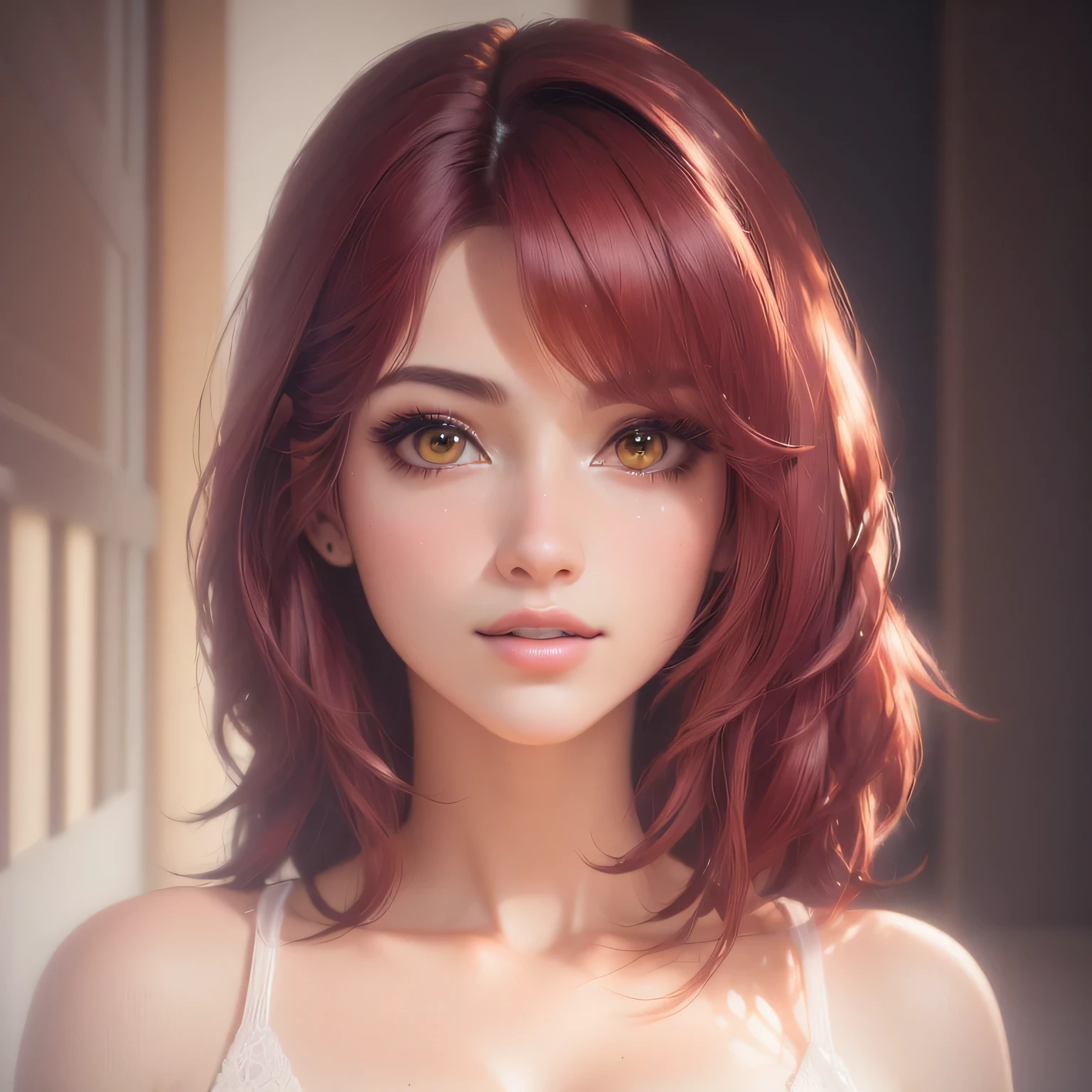 um close de uma mulher com cabelos ruivos e sardas, estilo anime 3 d realista, anime 3d realista, estilo de arte realista, anime fotorrealista, estilo de arte de anime realista, estilo de realismo de anime, estilo de arte anime realista, anime fotorrealista girl render, photoestilo de arte realista, estilo de arte realista, retrato realista kawaii, anime hiper realista, jovem anime realista