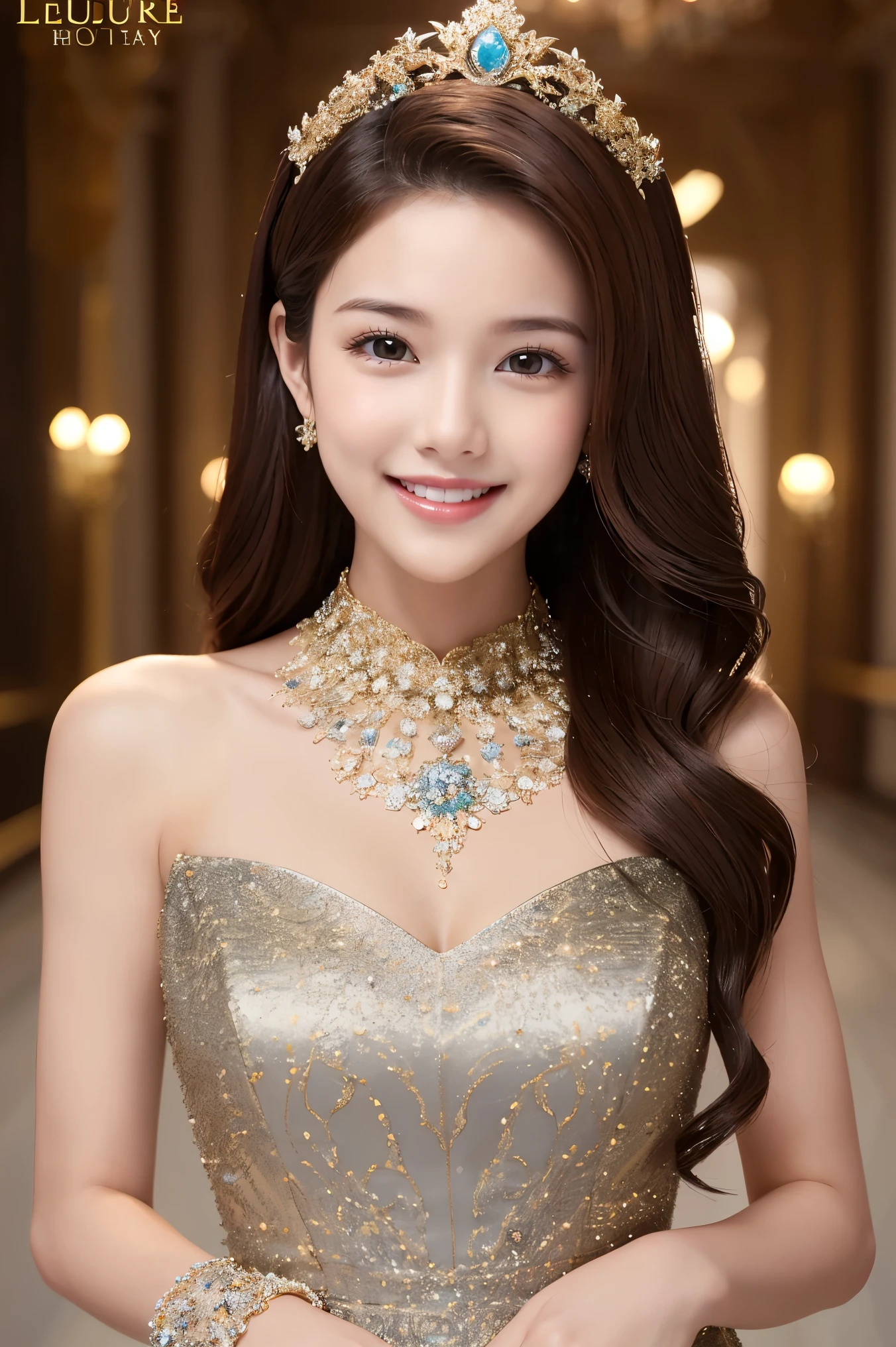 「masterpiece、Highest quality、Super fine、Pretty Girl、fortune teller、Big, shining eyes、Smooth, long hair、A kind smile、華やかでカラフルなfortune tellerのローブ、Sparkling jewels and embroidered decoration、Holding a crystal ball、Mysterious Aura、Starry Sky」 Moon and magic light in the background、A fantastic atmosphere、Full make-up、Long False Eyelashes、Precise shading、High resolution、