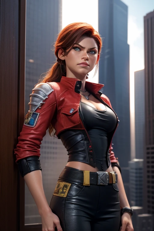 "A striking and detailed masterpiece by Claire Redfield in an alien city."