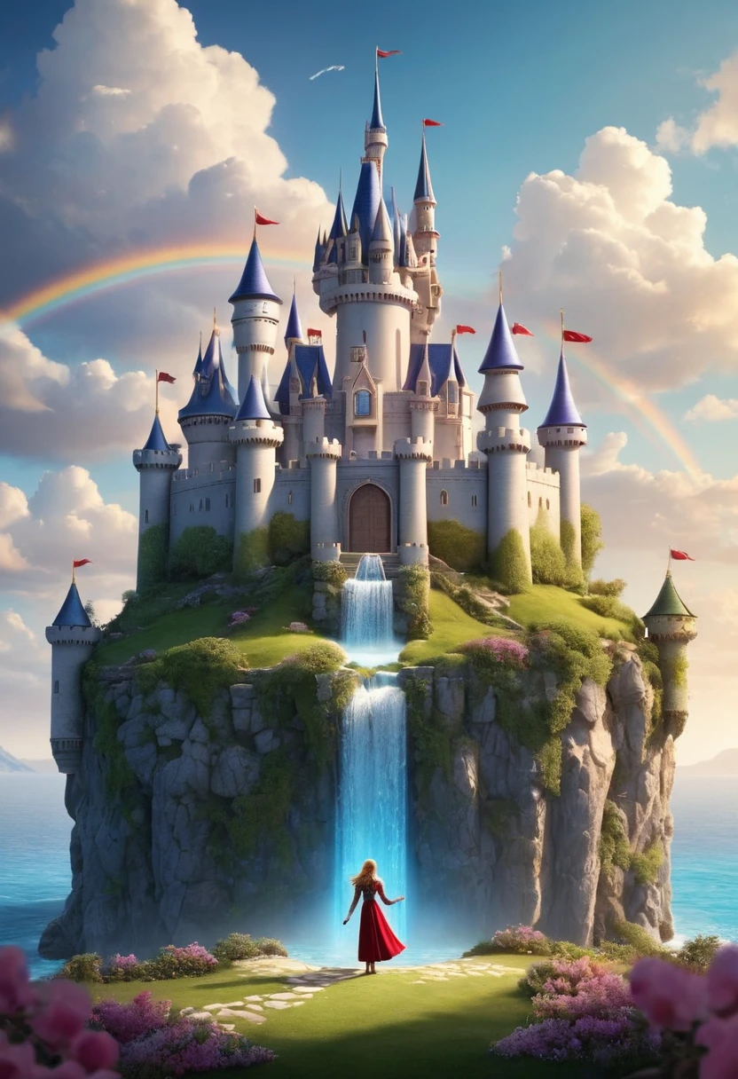 Dream Castle, (masterpiece, best quality, Professional, perfect composition, very aesthetic, absurdres, ultra-detailed, intricate details:1.3), by joel robison