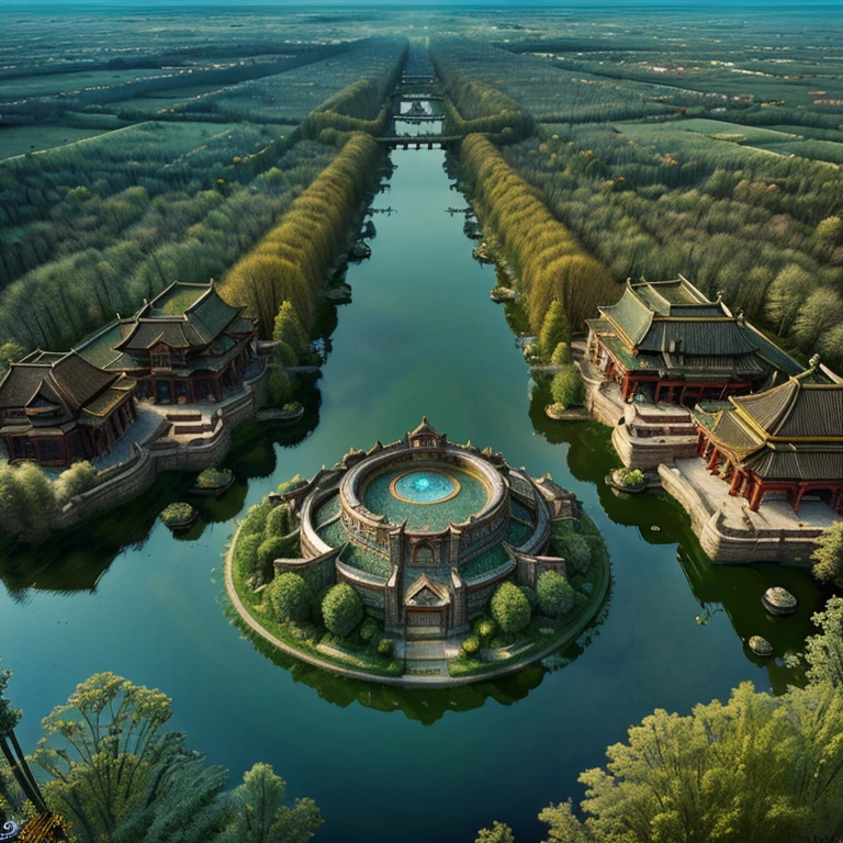 (masterpiece, best quality:1.2), (masterpiece, best quality:1.2), China Jiangnan Wonderland, aerial perspective, landscapeindigo accent, mythology, Movie,detailed, Realistic reality,Complex and detailed, atmosphere,Backlight,epic, Movie, Beautiful scenery, Realistic lighting, masterpiece, high quality, Beautiful graphics, High Detail, ultra detailed, Movie lighting, HDR, illustration, --v6