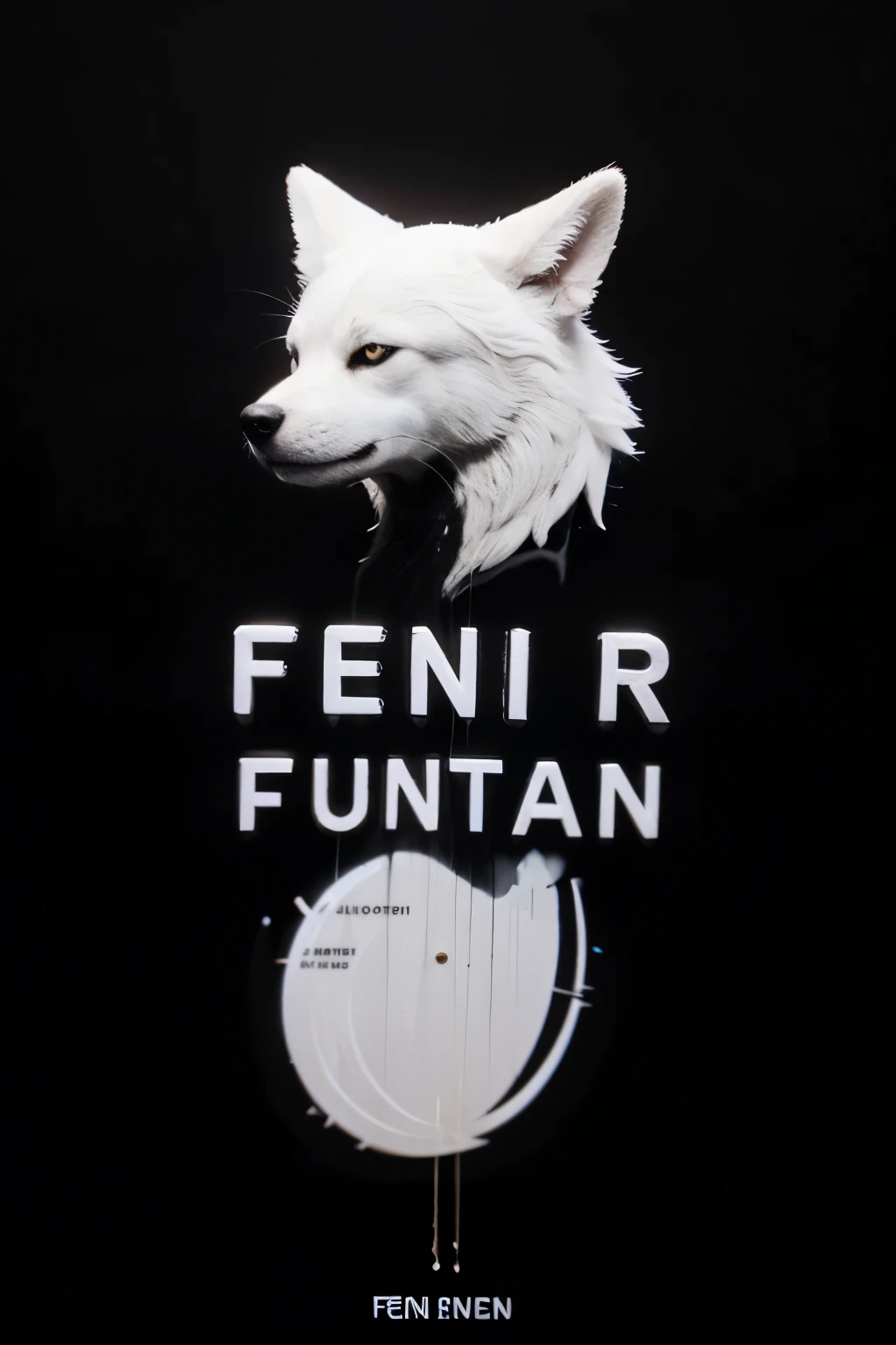 a black background with white graffite text that reads 'Fenrir'. No other objects or elements present, only the white graffite text and the black background.