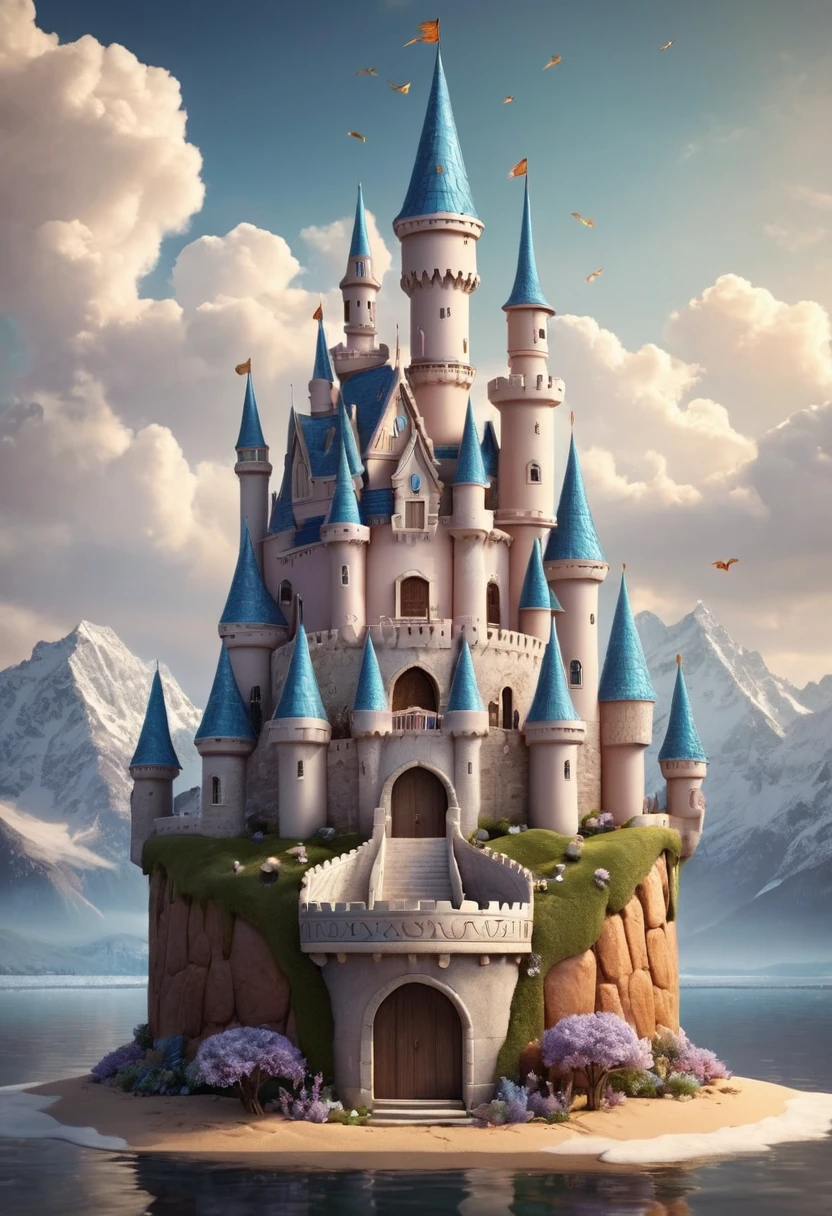 sugar Castle, sweet, (masterpiece, best quality, Professional, perfect composition, very aesthetic, absurdres, ultra-detailed, intricate details:1.3), by joel robison