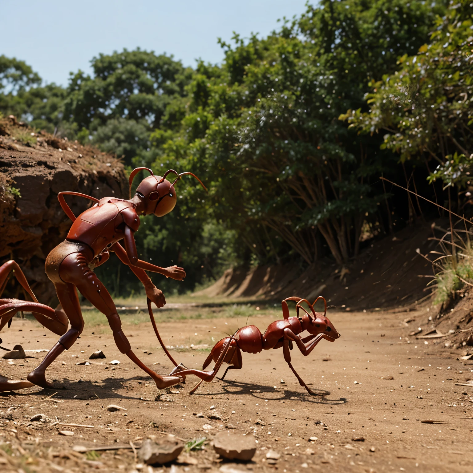 Red Ants Running Fast