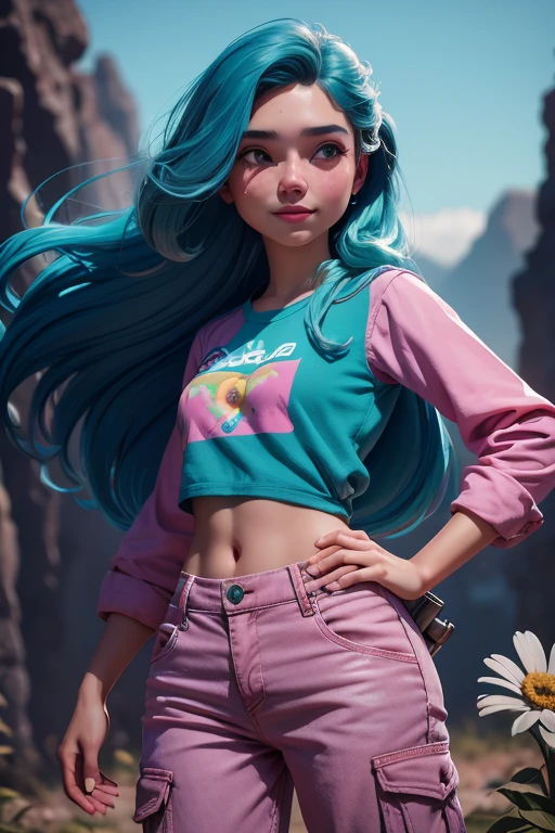 (mlpdash:1.2), (colored skin, blue skin:1.5), (rainbow hair:1.5), (purple eyes, pink blush, long hair, side bangs:1.2), (blue cropped jacket, pants, shirt, rainbow details on pants:1.2), sporty, cloud background, (realistic:1.2), (masterpiece:1.2), (full-body-shot:1.2),(Cowboy-shot:1.2), neon lighting, dark romantic lighting, (highly detailed:1.2),(detailed face:1.2), (gradients), colorful, detailed eyes, (detailed landscape:1.2), (natural lighting:1.2),(detailed background), detailed landscape, (dynamic pose:1.2), solo, close up, <lora:mlp_rainbowdash-10:0.85> <lora:add_detail:0.15> <lora:hipoly3DModelLora_v10:0.05> <lora:RSERomantic_RSESofiko_RSEEmma-v1:0.1> <lora:BeautifulEyes:0.65> <lora:CharacterDesign_Concept-10:0> <lyco:coloredSkin-08:0.3>