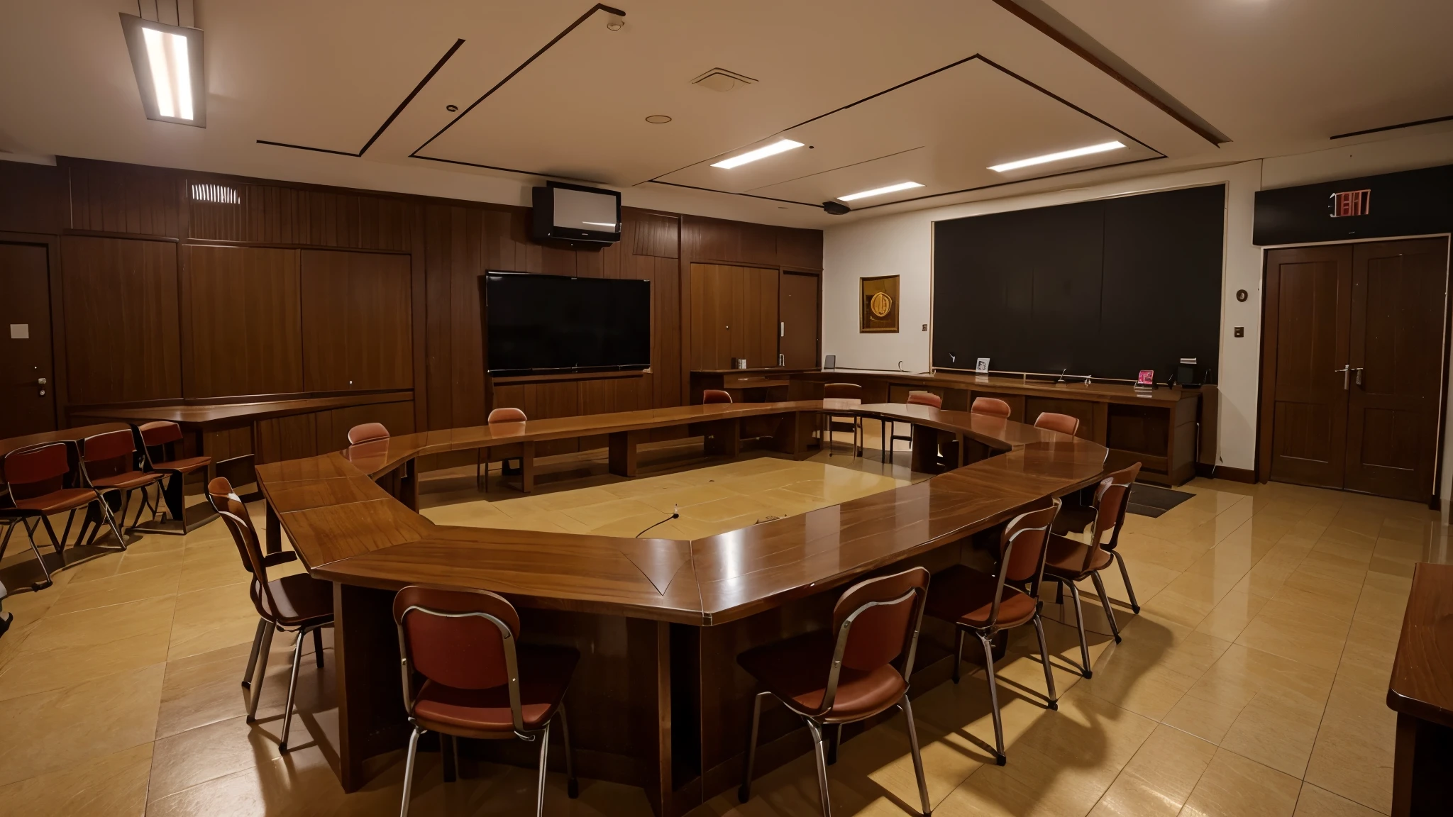 uma sala de aula feita de doces, pirulitos